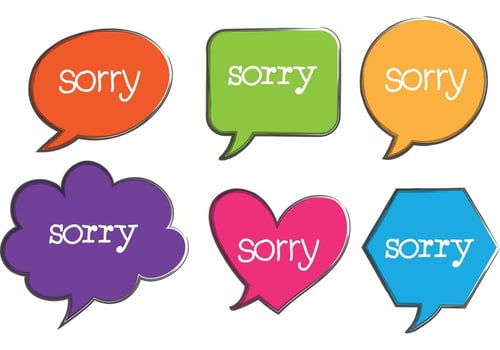 Sorry Speech Bubble Vectors