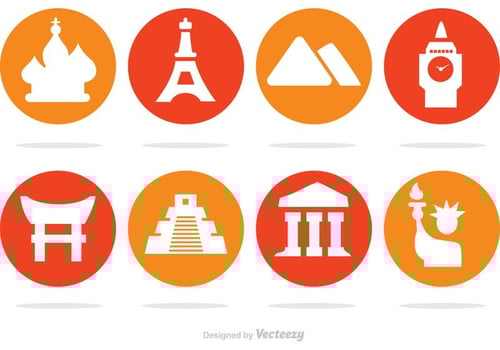 Landmark Vector Icons