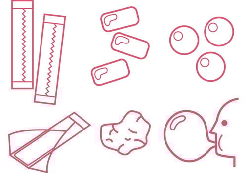 Bubblegum Outline Vectors