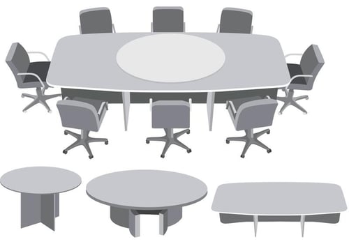 Round Table Meeting Vector 