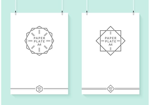 Free Hanging Vector Paper Plates