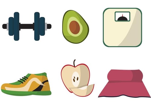 Diet Themed Vector Set