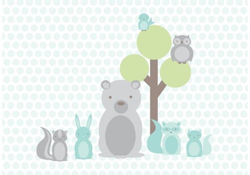Baby Woodland Friends Vector