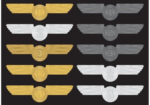 Wing Medal Vectors 