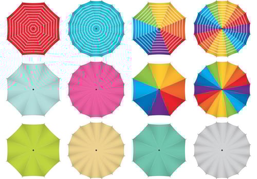 Colorful Vector Umbrellas