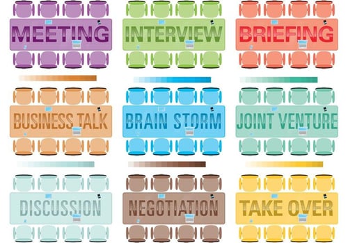 Vector Table Meeting with Words