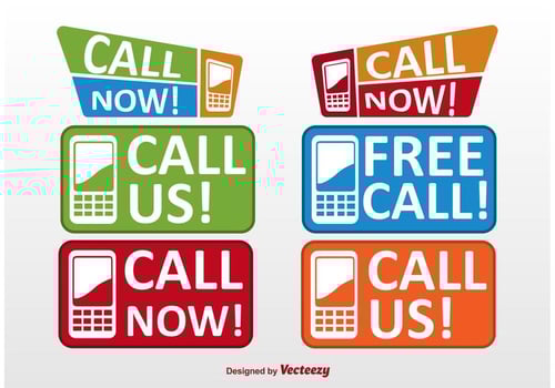 Call Now Buttons and Labels vector