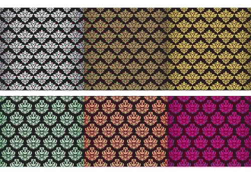 Classic Damask Tapestry Vectors