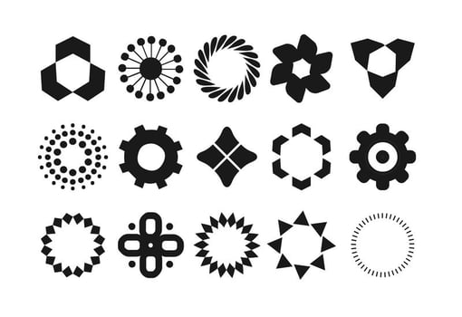 Geometric Shape Set vector