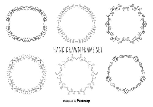 Hand Drawn Frame Set vector
