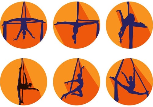 Gymnastics Silhouette Vectors