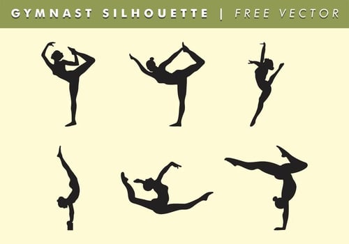 Gymnast Women Silhouette Vector 