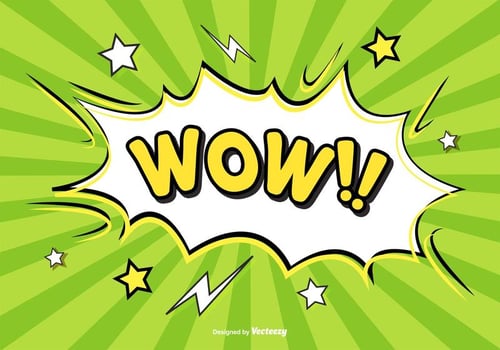 Comic Style WOW Background Illustration vector