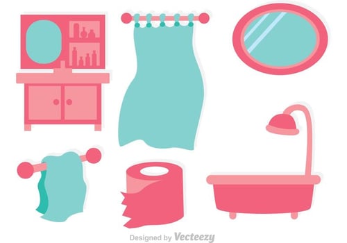 Bathroom Flat Vectors