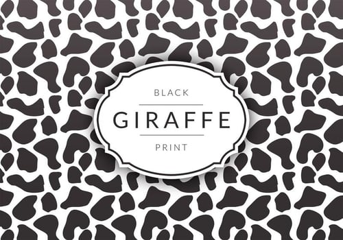 Free Black Giraffe Print Vector Background