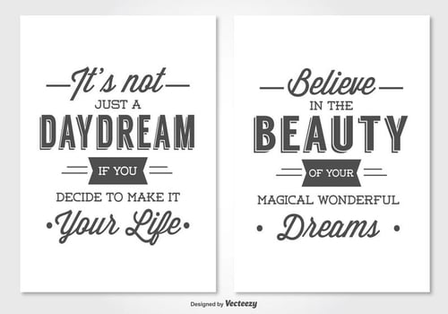 Typographic Card Set vector