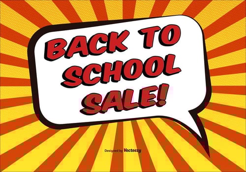Comic Style Back to School Illustration vector