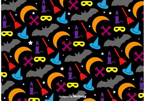 Halloween Colourful Pattern vector