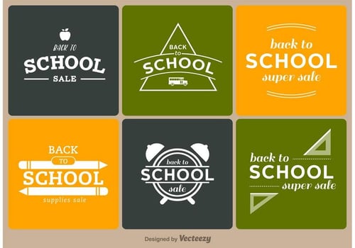 Back to School Badges vector