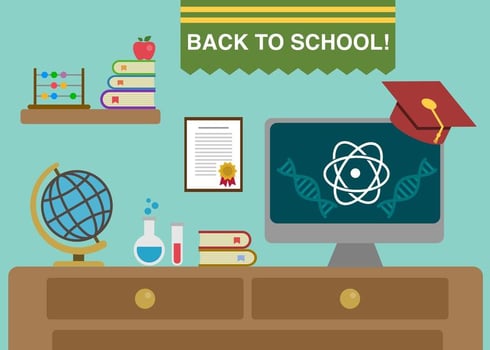 Back to school background vector