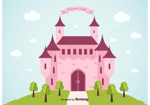 Princess Castle Vector Background