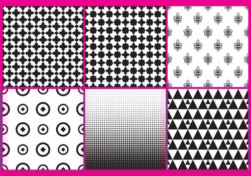 Black And White Patterns vector