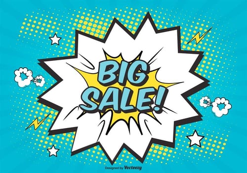 Comic Style Sale Background Illustration vector