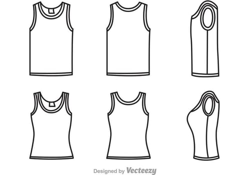 Tank Top Template Vectors
