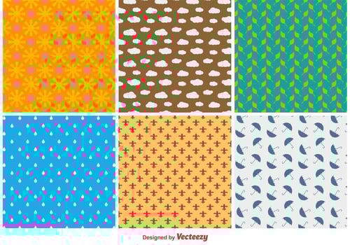 Natural Flat Patterns vector