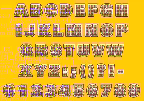 Mardi Gras Font Type vector