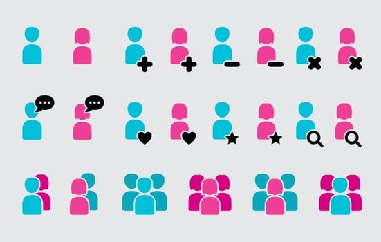 Woman And Man App Icons vector