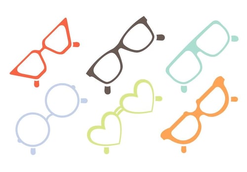 Vector Set of 80's Sunglasses