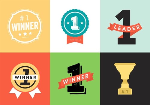 Trophy and Awards Vector Icons, Badges Set