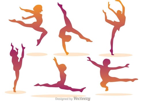 Girl Gymnastic Vectors