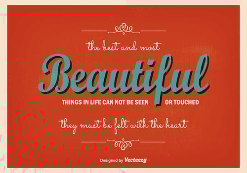 Vintage Typographic Poster vector