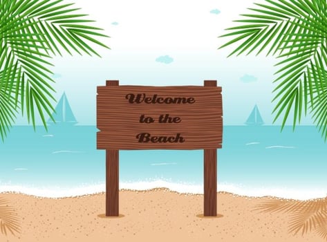 Billboard Beach Vector