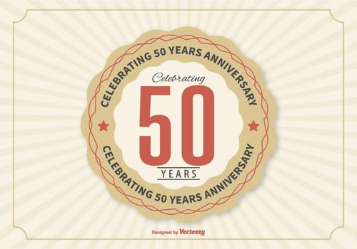 50th Year Anniversary Illustration vector