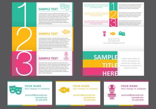 Bright Horizontal Brochure vector
