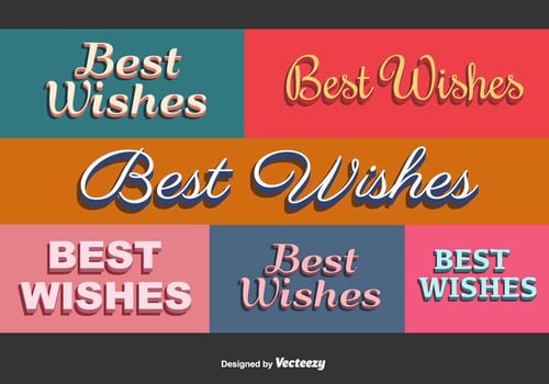 Best Wishes Vector Cards