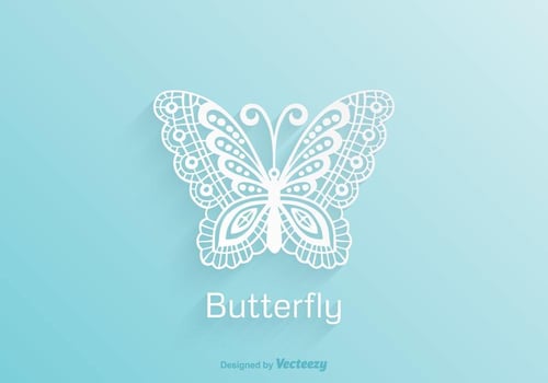 Free Paper Lace Butterfly Vector