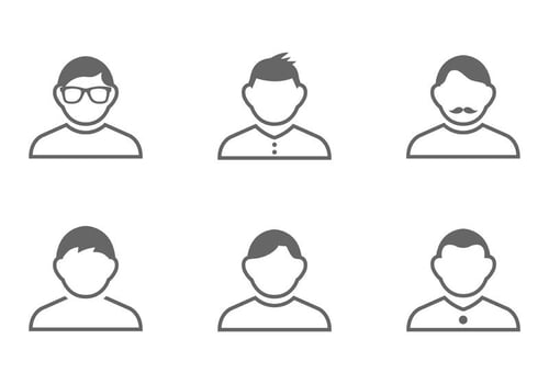 Vector Set of Man Icons
