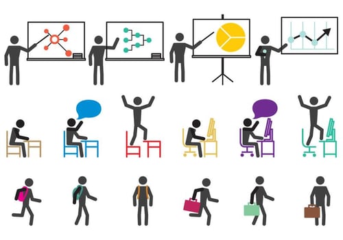 School And Work Icons vector