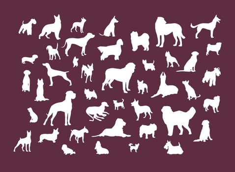 Dog Silhouettes vector