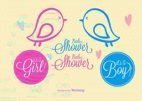 Baby Shower Doodles vector