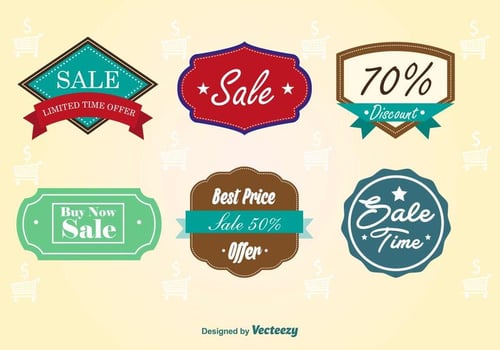 Vintage Sale Badges vector