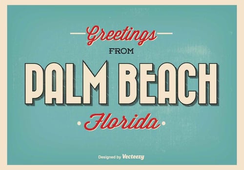Palm Beach Florida Greeting Illustration vector