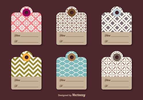 Decorative Gift Labels vector