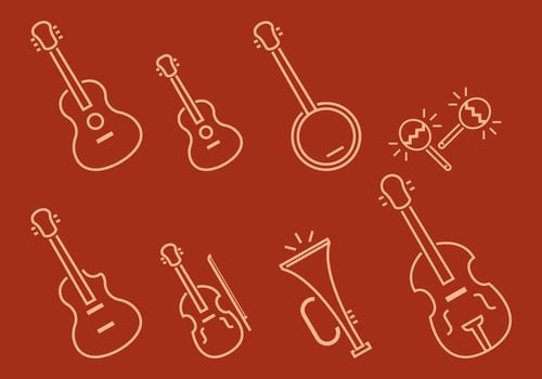 Linear Ukulele Vectors