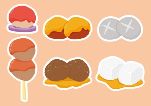 Meat Ball and Food Vectors