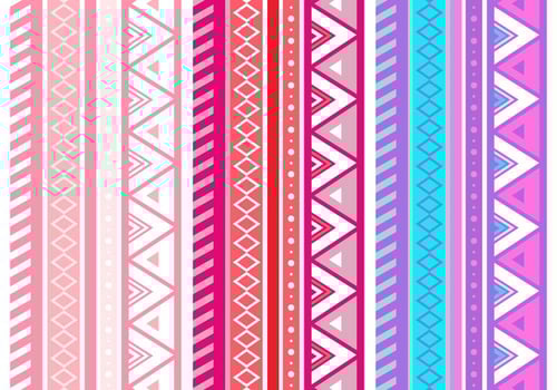 Free Pink Aztec Geometric Seamless Vector Pattern